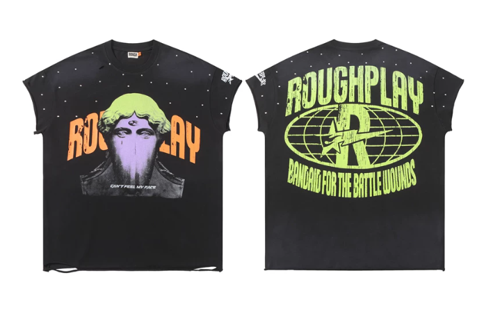 Roughplay Studded Sculpture Portrait Oversized Tank Top
